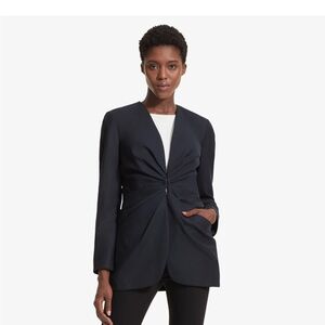 MM Lafleur Carmen Navy Wool Blend Blazer